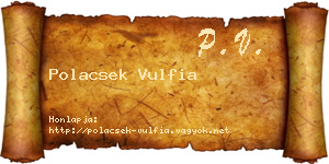 Polacsek Vulfia névjegykártya